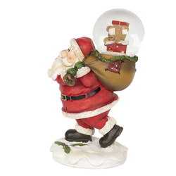 Mikulás hógömbbel -karácsonyi dekoráció