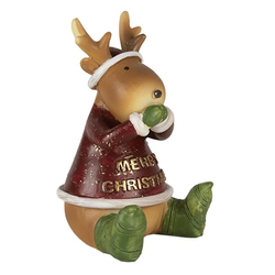 Karácsonyi rénszarvasok dekorációs figura