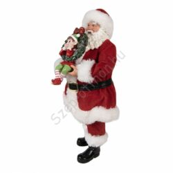 Mikulás manó figurával - Karácsonyi dekoráció - 28cm