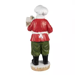 Télapó mézeskalács házikóval - 59cm - Karácsonyi dekorációs figura