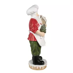Télapó mézeskalács házikóval - 59cm - Karácsonyi dekorációs figura