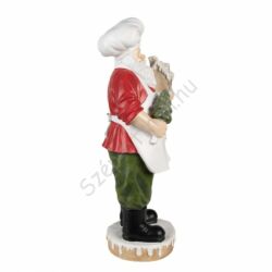 Télapó mézeskalács házikóval - 59cm - Karácsonyi dekorációs figura