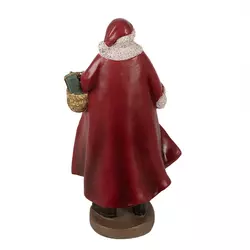 Mikulás kis kosárral - 23cm - Karácsonyi dekorációs figura