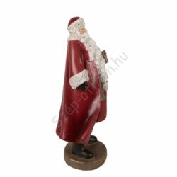 Mikulás kis kosárral - 23cm - Karácsonyi dekorációs figura
