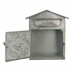 Antikolt fém madaras háztetős postaláda