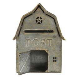 Antikolt fém házikó alakú postaláda