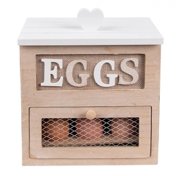 Fa asztali tojástartó kisszekrény