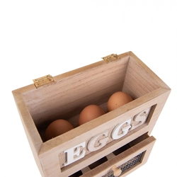 Fa asztali tojástartó kisszekrény