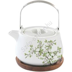 Porcelán teáskanna akácfa tálcán - 750ml