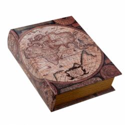 Antik térképes fadoboz szett 3 részes