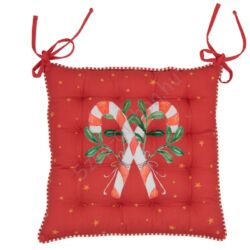 Karácsonyi mintás székpárna - 40x40cm - Happy Little Christmas