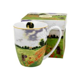 Porcelán bögre  - 380ml - Monet: Pipacsmező