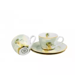 Porcelán kávés csésze szett - 100ml - Monet: Hölgy esernyővel