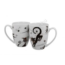 Porcelán bögre szett - 380ml - Charming Cats