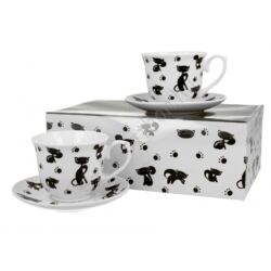 Porcelán csésze szett - 250ml - Koty Czarne
