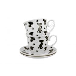 Porcelán csésze szett - 250ml - Koty Czarne