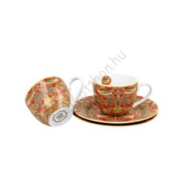 Porcelán eszpresszó  csésze - 110ml - William Morris: Strawberry Thief Red