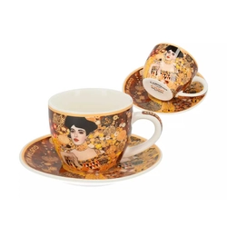 Porcelán csésze és alj - 80ml - Klimt: Adele