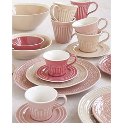 Porcelán csésze és alj - 250ml - Abitare Chic Deep Pink