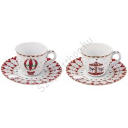 Karácsonyi mintás Porcelán eszpresszós csésze - 80 ml - Christmas Wonderland