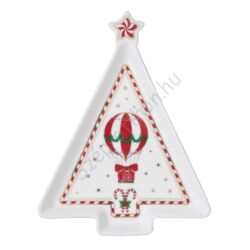 Porcelán fenyőtálca - 21x16cm - Christmas Wonderland