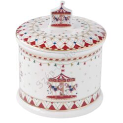 Karácsonyi mintás Porcelán keksztároló - Christmas Wonderland