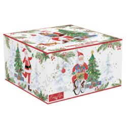 Karácsonyi porcelán reggeliző csésze aljjal - 400ml - Joyful Santa