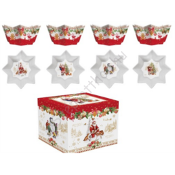 Porcelán tálka szett - 11cm - Christmas Memories