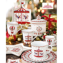 Karácsonyi mintás Porcelán desszertes tányér - Christmas Wonderland