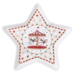 Karácsonyi mintás Porcelán tálca - Christmas Wonderland