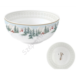Karácsonyi étkészlet, porcelán tál - 15cm - Chalet