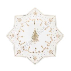 Karácsonyi porcelán tortatál - 32cm - Christmas Lights