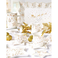 Karácsonyi porcelán desszertes tányér - 19cm - Christmas Lights