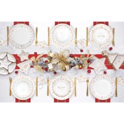 Karácsonyi porcelán desszertes tányér - 19cm - Christmas Lights