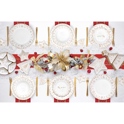 Karácsonyi porcelán desszertes tányér - 19cm - Christmas Lights