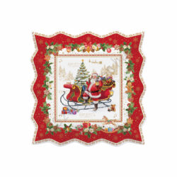 Porcelán tálca - 30x30cm - Christmas Memories