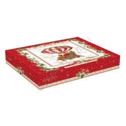 Porcelán fenyő alakú tál - 21,5x28,5cm - Christmas Memories