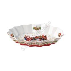 Porcelán ovális tálca - 30x20,5x5cm - Christmas Memories