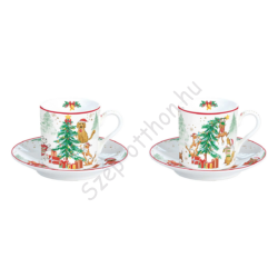 Porcelán kávés csésze szett - 75ml - Christmas Gang