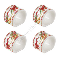 Karácsonyi porcelán szalvétagyűrű 4 db-os szett Christmas Tale