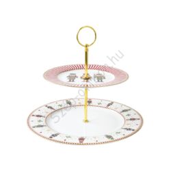 Diótörő Karácsonyi porcelán süteményes állvány - Nutcracker