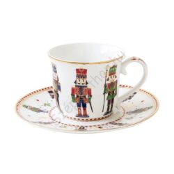 Diótörő Karácsonyi Porcelán Teáscsésze+Alj Szett Díszdobozban, 200 Ml - Nutcrackers