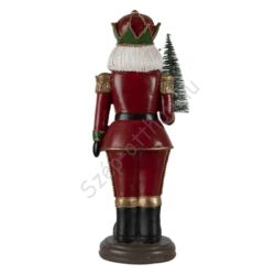 Karácsonyi diótörő figura fenyővel - 32cm
