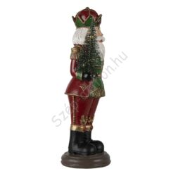 Karácsonyi diótörő figura fenyővel - 32cm