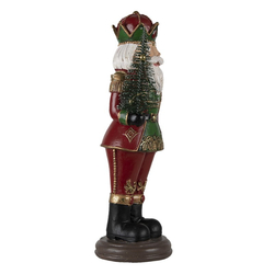 Karácsonyi diótörő figura fenyővel - 32cm
