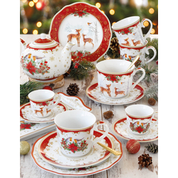 Karácsonyi porcelán teás csésze - 200ml - Christmas Melody
