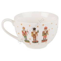 Karácsonyi Diótörő mintás porcelán csésze aljjal - 200ml - Happy Little Christmas