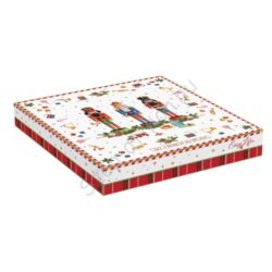 Karácsonyi mintás Porcelán desszertes tányér szett - Vintage Nutcrackers