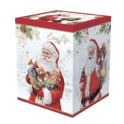 Karácsonyi szűrős bögre tetővel - 350ml - Santa Is Coming