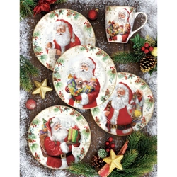 Karácsonyi porcelán eszpresszó kávés pohár szett - 100ml - Santa Is Coming